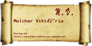 Melcher Viktória névjegykártya